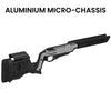 Aluminium Micro-Chassis für Präzisionsgewehre, schwarz-silber, ergonomisches Design