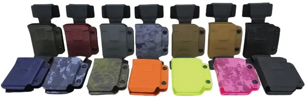 Verschiedene farbige und camouflagemusterte Magazintaschen, Produkt Stonehawk