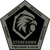 Stonehawk Logo mit stilisiertem Adlerkopf, Waffen, Optik, Ausrüstung für Sportschützen, Jäger