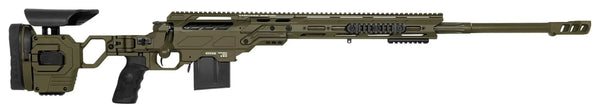 CDX-LITE OD Grün Präzisionsgewehr mit verstellbarem Schaft und taktischer Schiene, Seitenansicht.