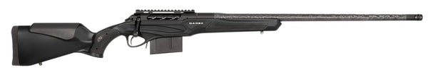 CDX-R7 CRBN Präzisionsgewehr mit Carbon-Lauf und schwarzem Schaft, Seitenansicht