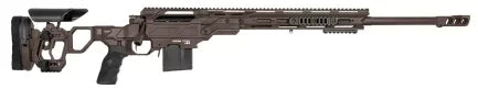 Präzisionsgewehr mit verstellbarem Schaft und langem Lauf, modern, taktisch, schwarz-braun