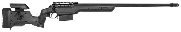Präzisionsgewehr mit verstellbarem Schaft und langem Lauf, modern, schwarz