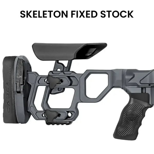 SKELETON FIXED STOCK, verstellbare Schaftkappe und Wangenauflage aus Metall, Detailansicht