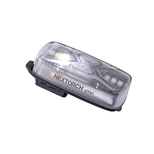 NEXTORCH UT41 wetterfeste Clip-LED-Lampe mit Akku, kompakt, transparentes Gehäuse