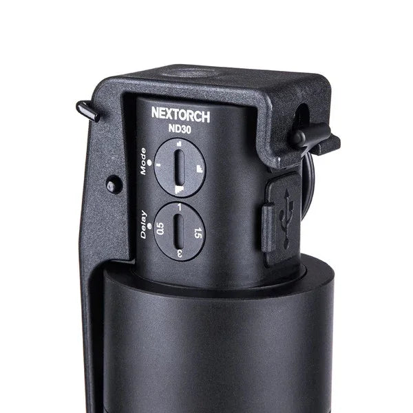 NEXTORCH ND30 taktischer Irritationskörper mit Modus- und Delay-Einstellung