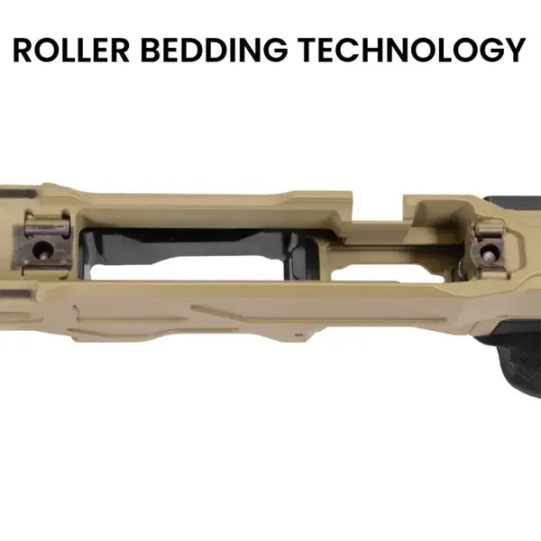Detailansicht Chassis mit Roller Bedding Technology, taktisches Zubehör, Produktbeschreibung