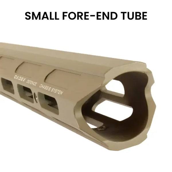 Small Fore-End Tube für Cadex Defence Chassis System, sandfarbenes Präzisionsteil