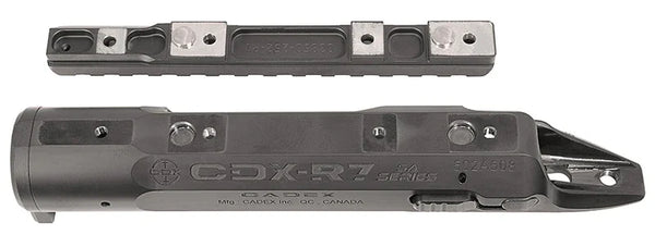 Cadex CDX-R7 SA Series Verschlussgehäuse und Schiene, schwarz, robuste Ausführung für Präzisionsgewehre