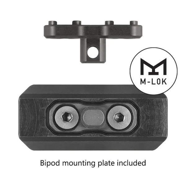 M-LOK Bipod-Adapterplatte aus Metall für Zweibein, Montagezubehör, Nahaufnahme, Produktfoto
