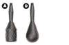 Zwei verschiedene Bolt Knobs für Repetierer, Modell A mit Riffelung, Modell D glatt, Nahaufnahme.