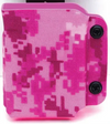 Pinker Kydex Magazinhalter mit Digital-Camouflage Muster, zweifach verschraubt