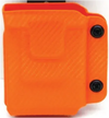 Orangefarbene Kydex Magazintasche, robuste Ausrüstung, zwei schwarze Schrauben, Stonehawk