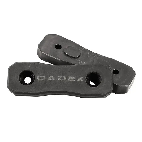 CaDex 10-32 Gewichtsplatten, schwarz, rechteckig mit Bohrungen, Produktfoto
