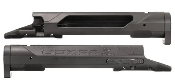 CDX-30 Receiver Varianten, schwarz, Metallelemente, rechts und links seitlich abgebildet