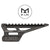 Cadex NVD Rail M-LOK Montageschiene aus Metall in Schwarz, Seitenansicht vor weißem Hintergrund.