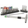 CDX Torque Field Kit mit Drehmomentschlüssel, Schraubbits und Stecknüssen, übersichtlich angeordnet