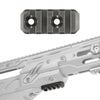 Bipod-Schiene aus Metall zur Montage an einem Gewehr, detaillierte Ansicht und Anwendung