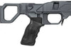 Ergonomischer Fix-Grip für Präzisionswaffen, schwarze gummierte Oberfläche, strukturierte Grifffläche.