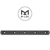 M-LOK 9 Zoll Zweibein-Schiene, schwarz, mit Montageschlitzen und M-LOK-Logo