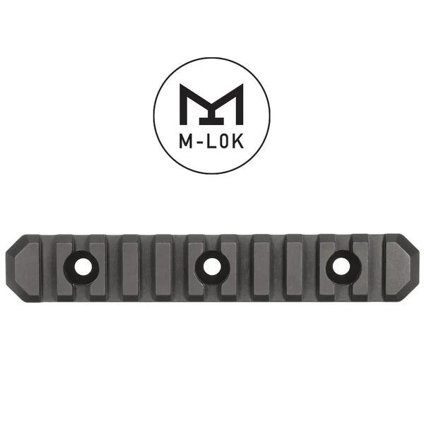 M-LOK modular 5 Zoll Schiene in Schwarz, Picatinny Montagehilfe, robuste Bauweise