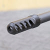 MX2 ST-50 Mündungsbremse aus Metall, Nahaufnahme, Geräterohr sichtbar
