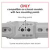 Chassis-Modell mit zwei Befestigungspunkten, Detailansicht des unteren Receivers.