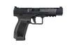 Canik TP9 SFX Pistole, halbautomatisch, schwarz, Seitenansicht, Sportwaffe