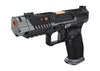 Canik TTI Combat Pistole halbautomatisch, schwarzes Design, detailreiche Textur, Sportwaffen