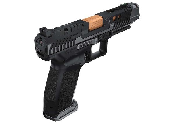 TTI Combat Smoke Pistole mit schwarzem Griff und modernem Design, für Sportschützen