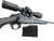 Bergara Präzisionsgewehr mit Zielfernrohr und Magazin, graues Carbon-Design, Seitenansicht