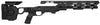 Schwarzes Präzisionsgewehr-Chassis-System mit verstellbarer Schulterstütze und Taktik-Griff