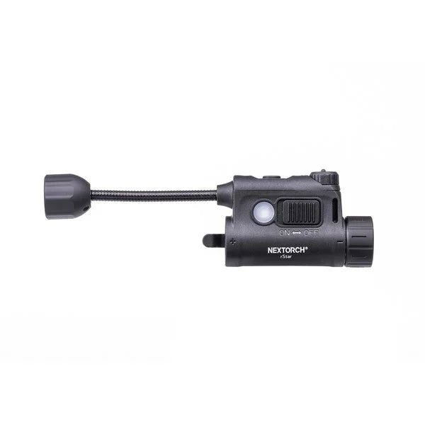 NEXTORCH rStar Helmlampe schwarz mit flexiblem Arm für Montage an Einsatzhelmen