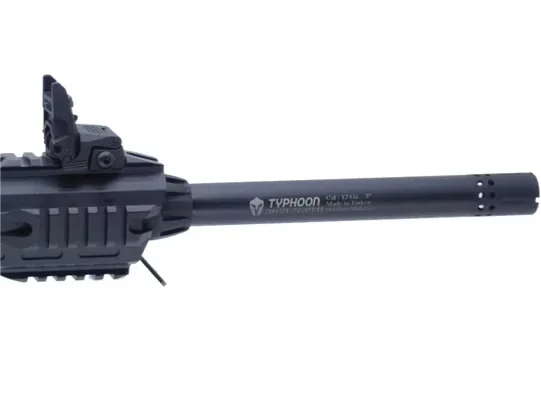 SLF Typhoon F12 Classic Black, Vorderansicht Lauf und Kimme, Sportschützen Ausrüstung