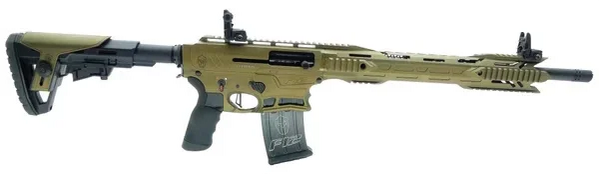 Typhoon F12 Maxi Bronze IPSC Selbstladeflinte mit Magazin, verstellbarer Schaft, grün-bronze