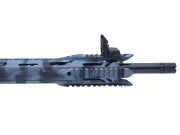 Typhoon F12 Maxi Titan CRS IPSC Vorderansicht mit Mündungsbremse und Visier