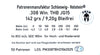 Etikett für .308 Win. bleifreie Jagdmunition 9,20g, Daten zu Geschwindigkeit und Flugbahn, 50 Patronen