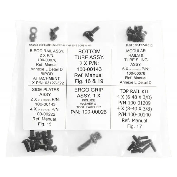 Universal Schaftsystem Schrauben Kit